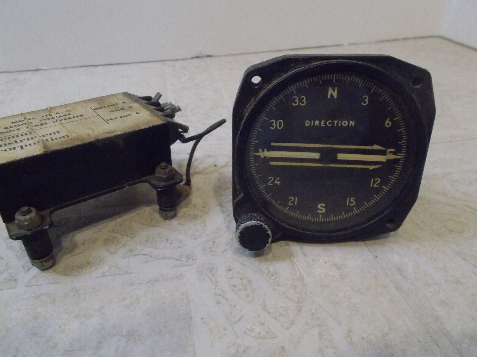 Pioneer Bendix Aviation Magnesyn Indicator Remote Indicating Compass ++ Untested