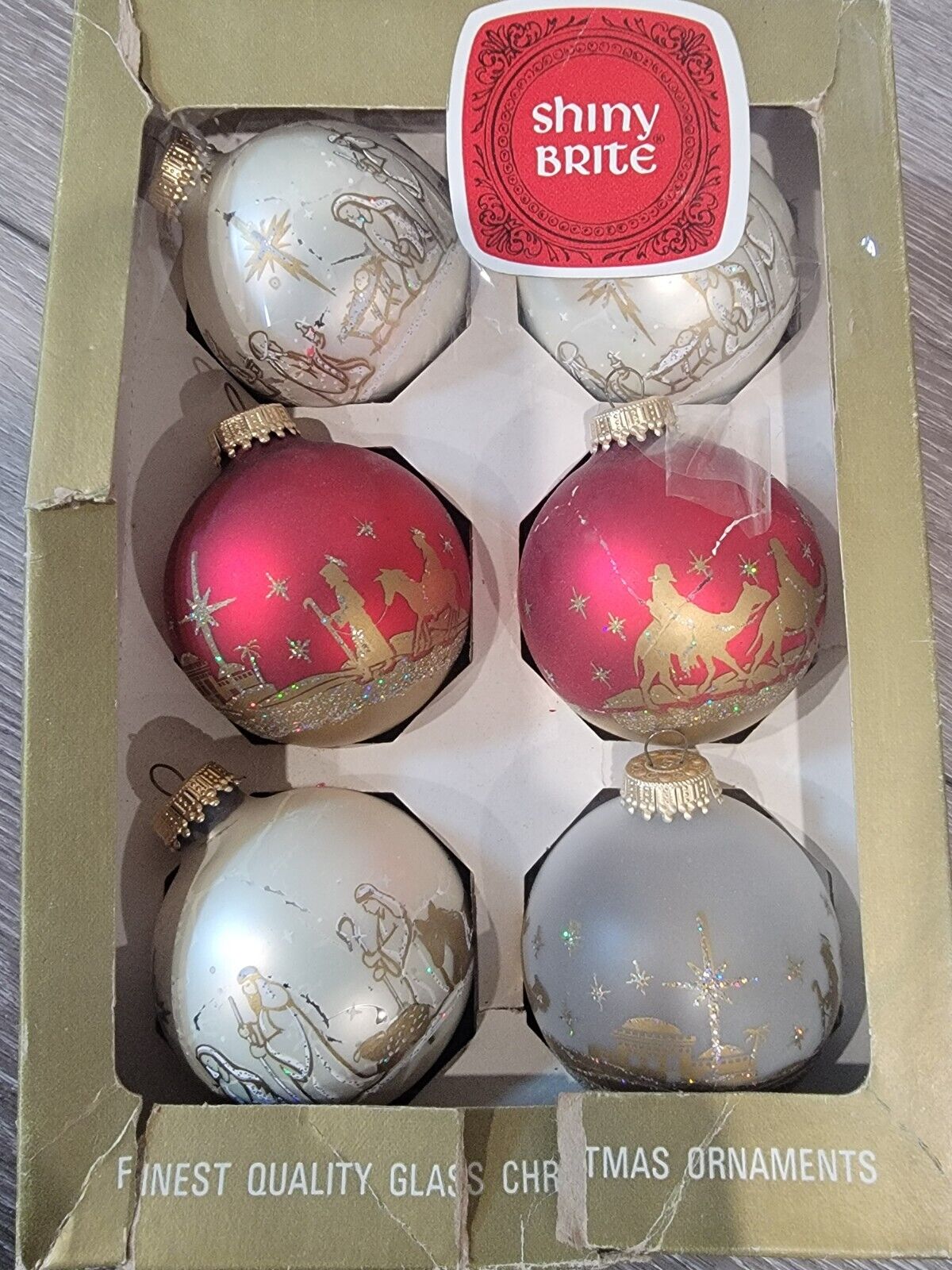 Vintage Shiny Brite Glass Ornaments