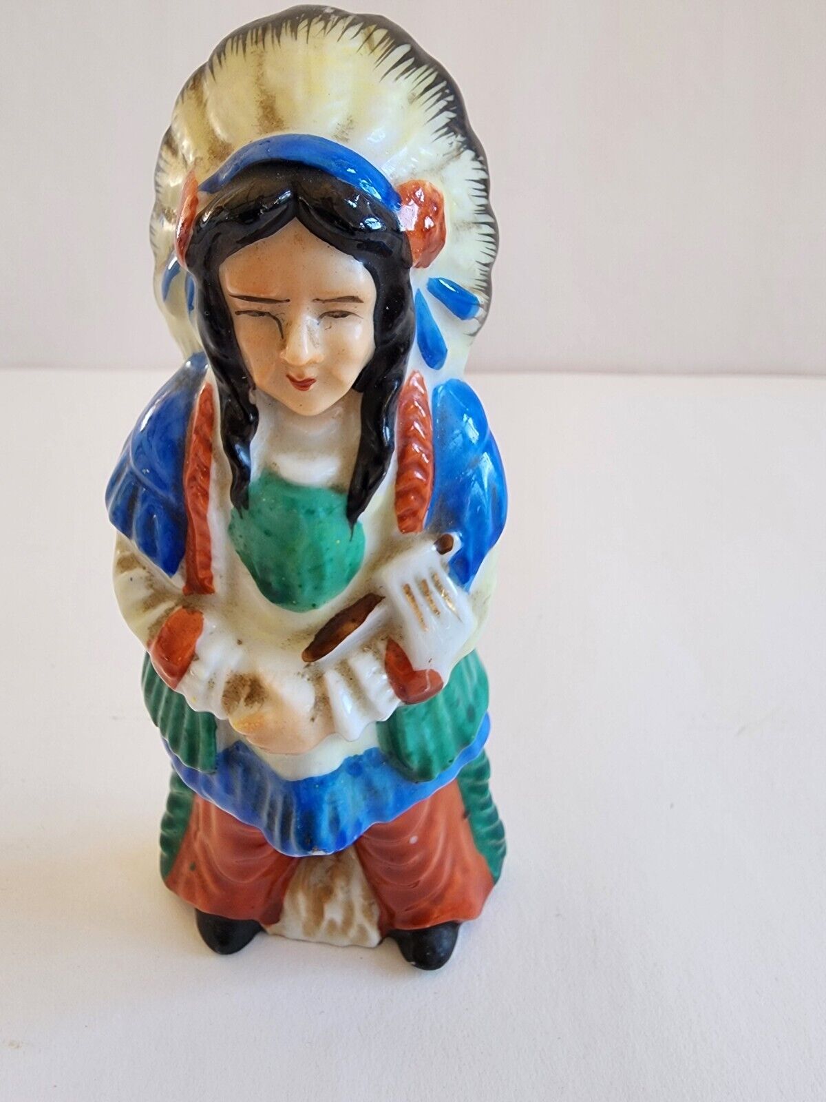 Vintage Porcelian Native American Figurine