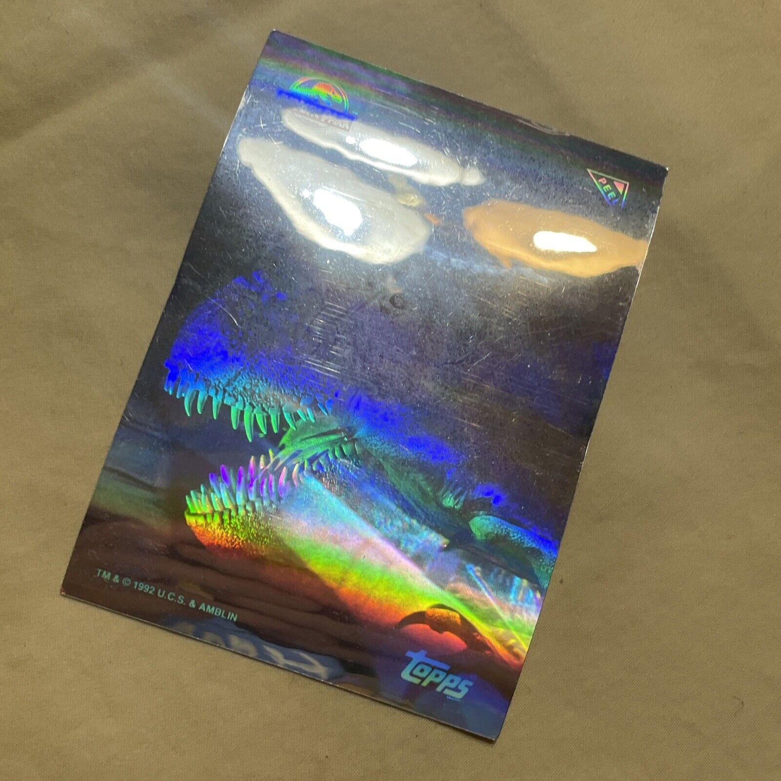 1992/ 1993 Rare JURASSIC PARK HOLOGRAM CARD / STICKER 