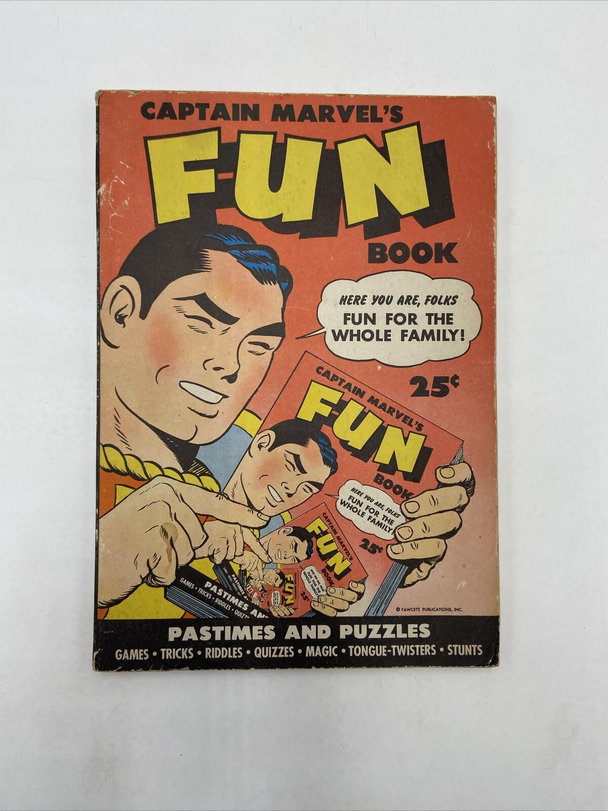 Vintage Captain Marvel Fun Book - 1944 - Pastimes & Puzzles
