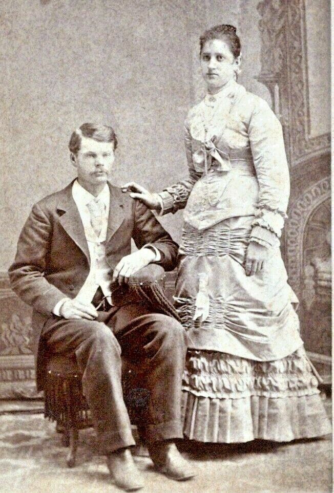 Brookfield Missouri CDV Photo Albert Mollie Anderson Husband Wife 1870 B5