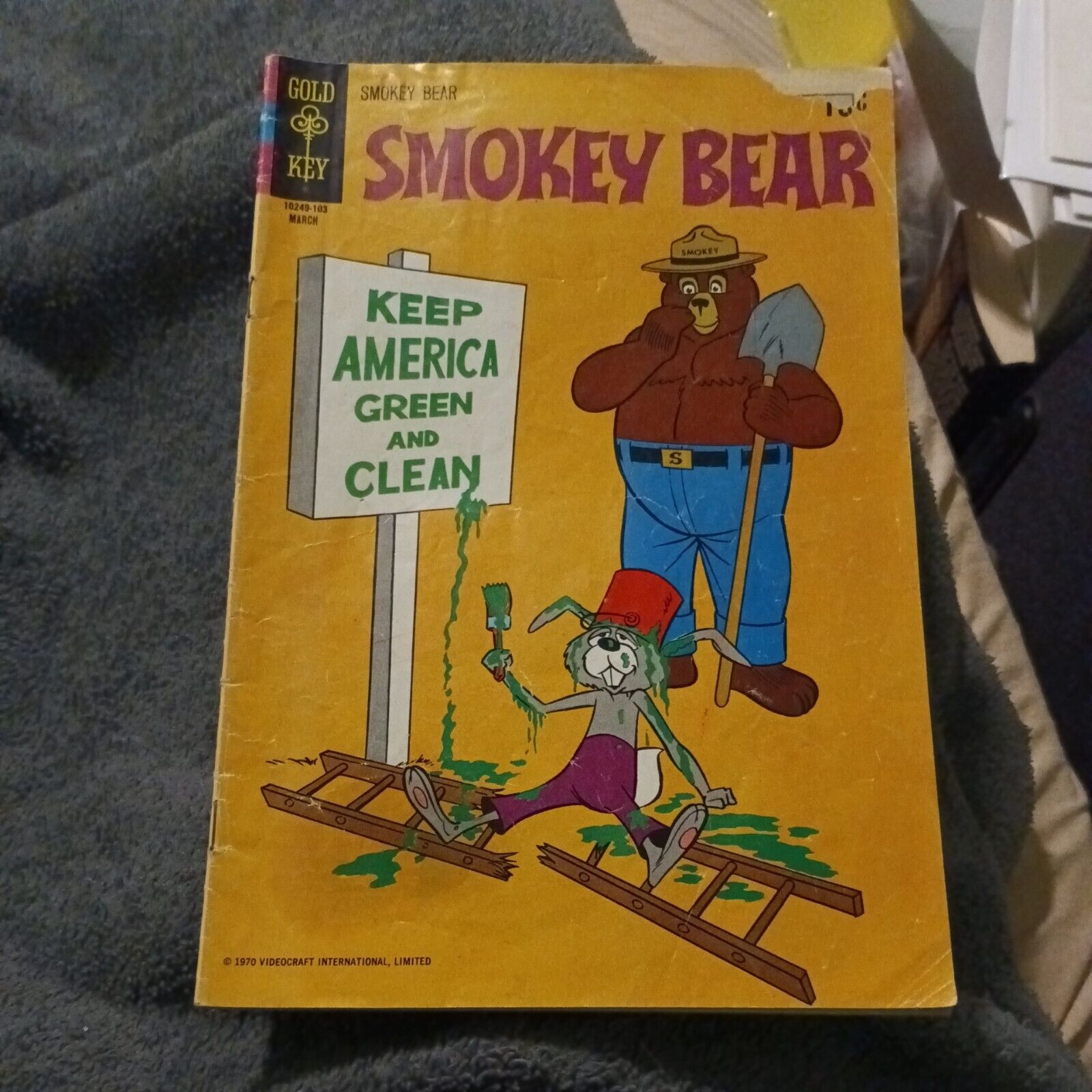 SMOKEY BEAR #5 GOLD KEY COMICS 1971 CARTOON COVER SATURDAY MORNING ANIMATED