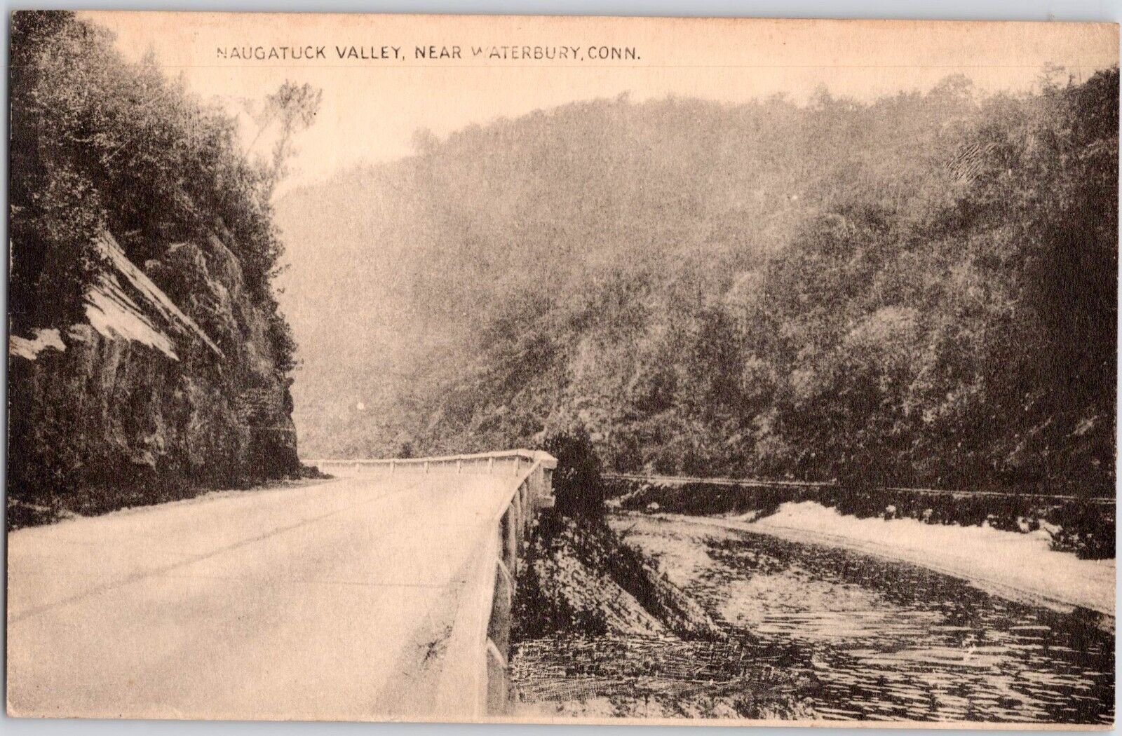 Waterbury, Connecticut Naugatuck Valley Vintage Postcard