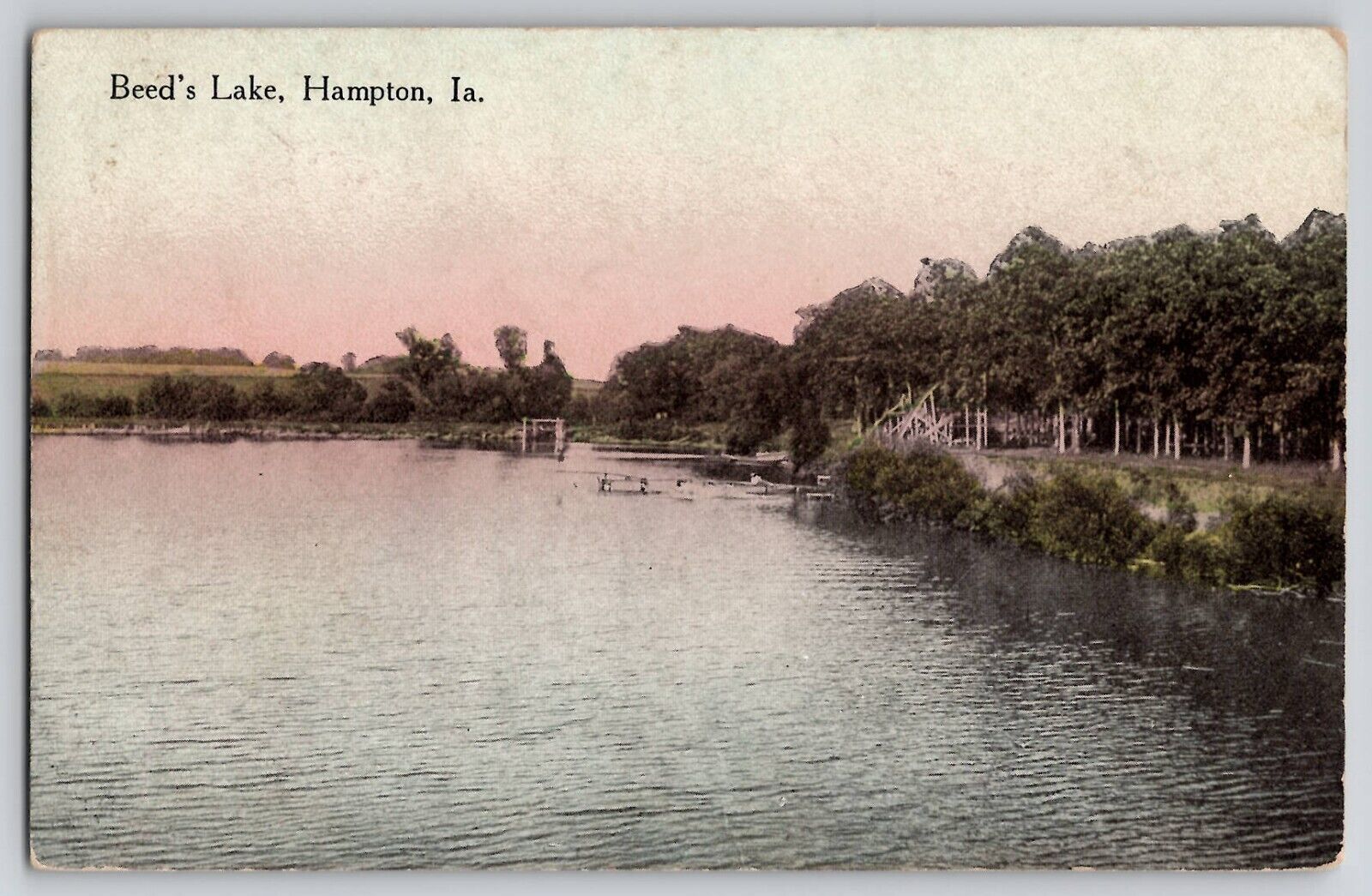 Beed\'s Lake Hampton Iowa IA Antique Vintage Postcard 1910s