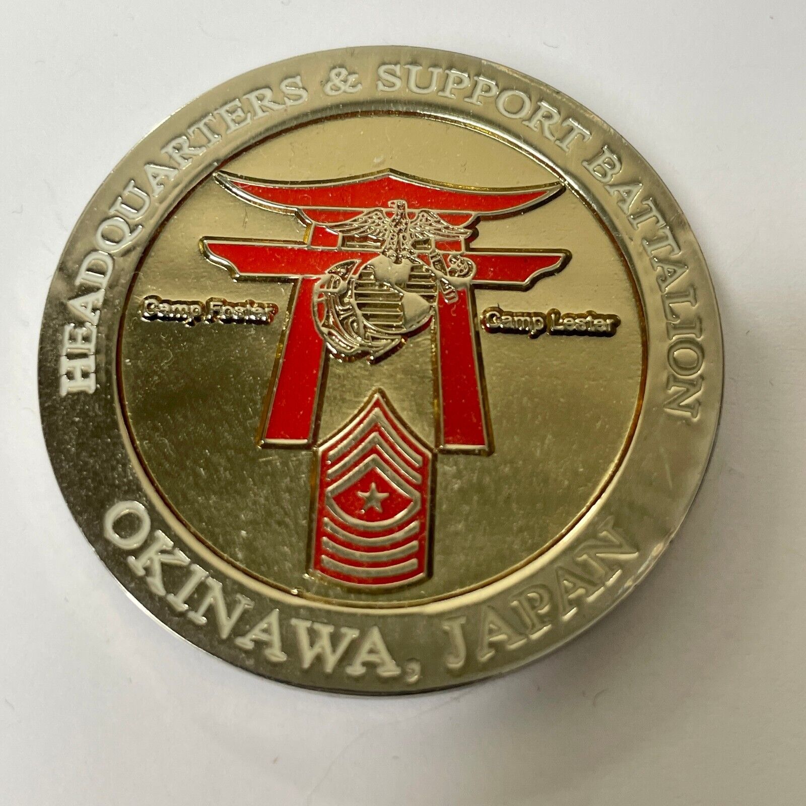 Headquarters & Support Battalion, Okinawa SgtMaj Challenge Coin 1.75\