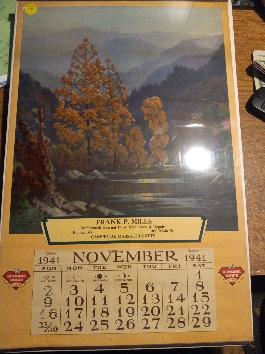 rare 1914 calendar Bradley's Fertilizers L.A.Gray Wesley,Maine