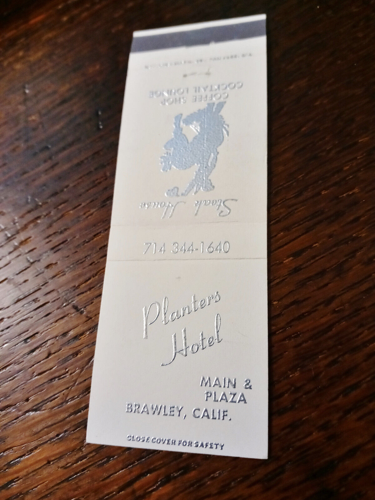 Vintage Matchbook: Planters Hotel, Brawley, CA