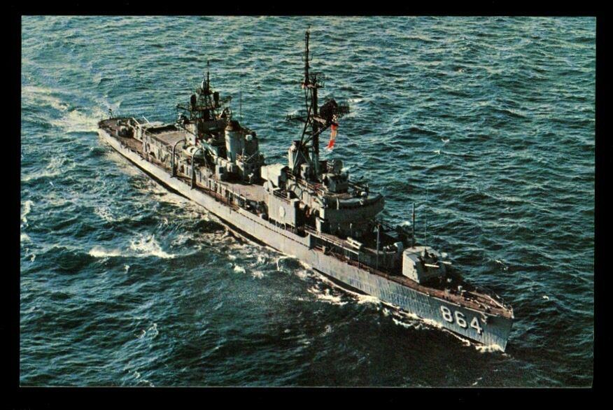 USS Harold J. Ellison DD-864 postcard  US Navy warship destroyer