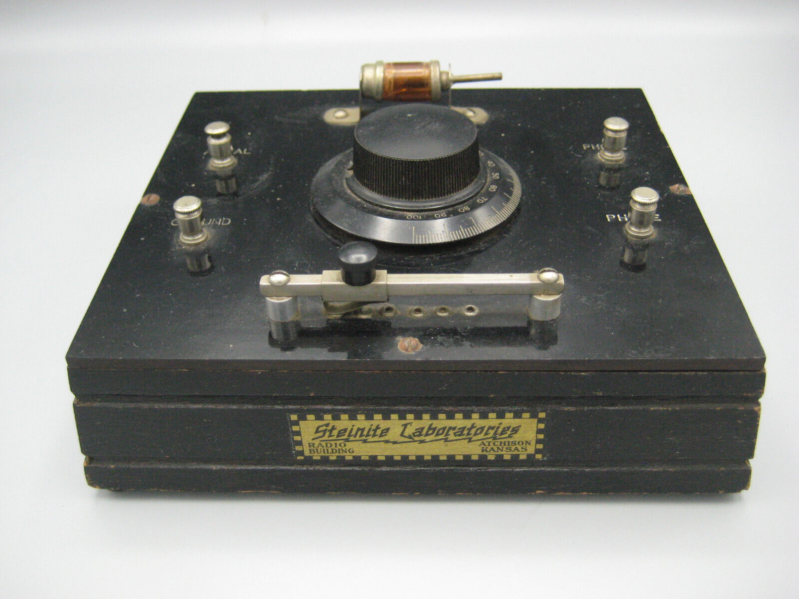 Antique 1926 Steinite Laboratories Crystal Radio Receiver