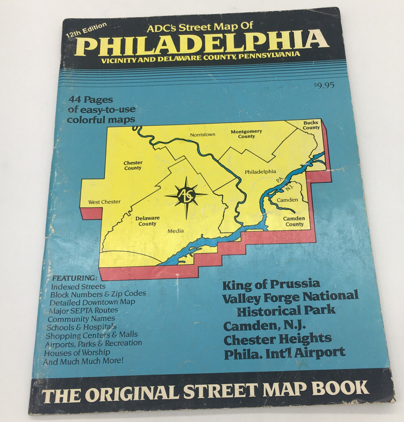 ADC’s Street Map Of Philadelphia Vicinity & Delaware County PA 12th Edition