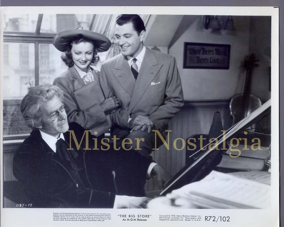 Vintage Photo 1941 Virginia Grey Tony Martin in The Big Store 1972 re-release