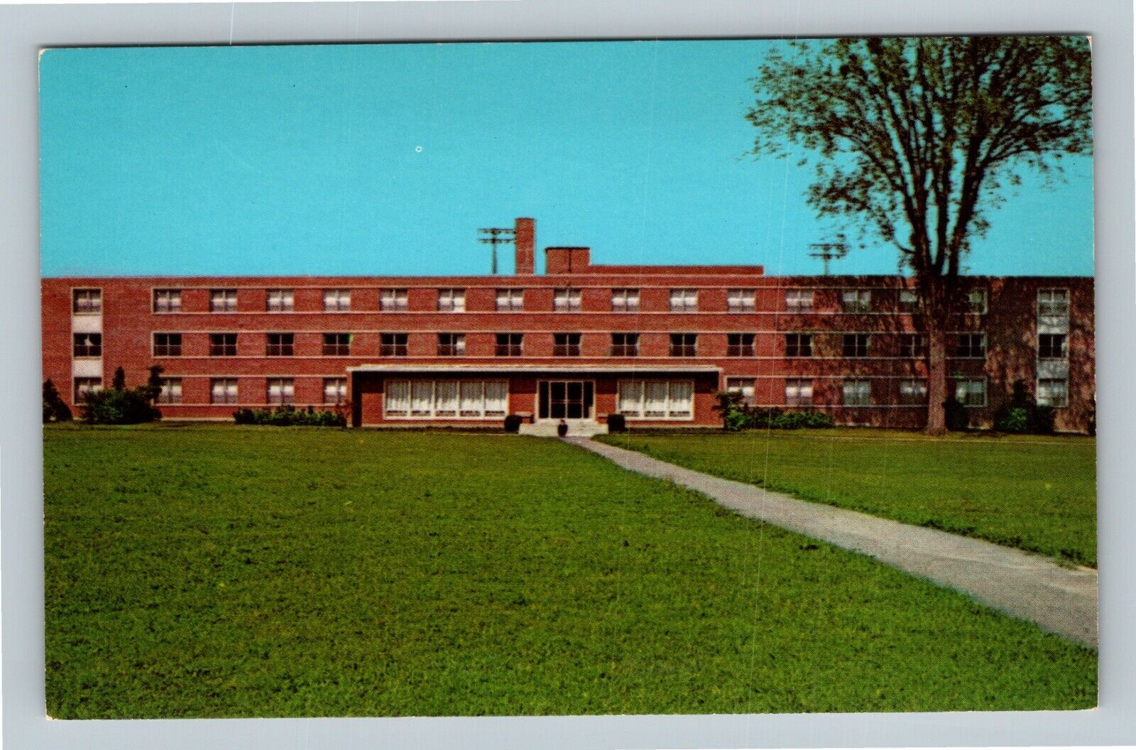 Ashland OH, Kate Myers Hall, Ashland College, Dormitory, Ohio Vintage Postcard