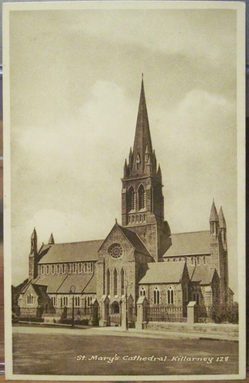 Irish Postcard ST MARY\'S CATHEDRAL Church Killarney Kerry Ireland No 128 1952