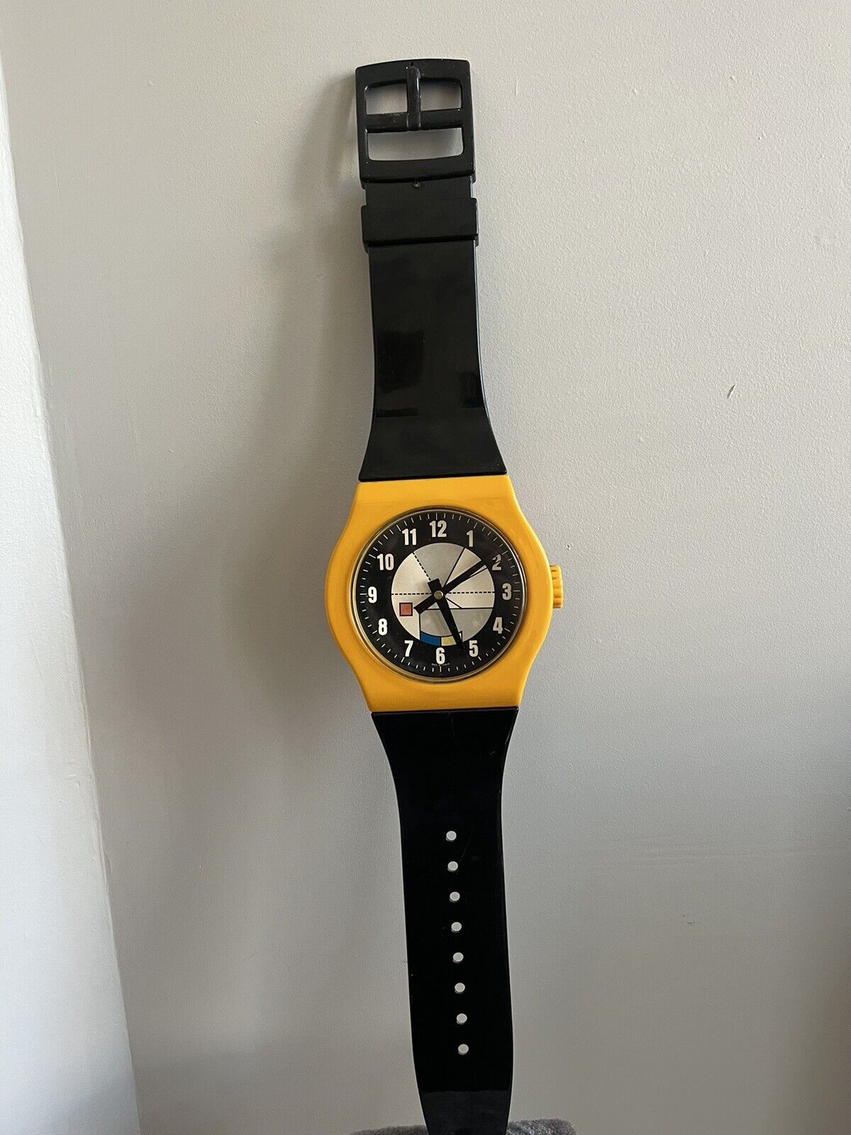 Vintage Quartz Jumbo Oversized Plastic  Watch Wall Clock Maxi Swatch ? 35”