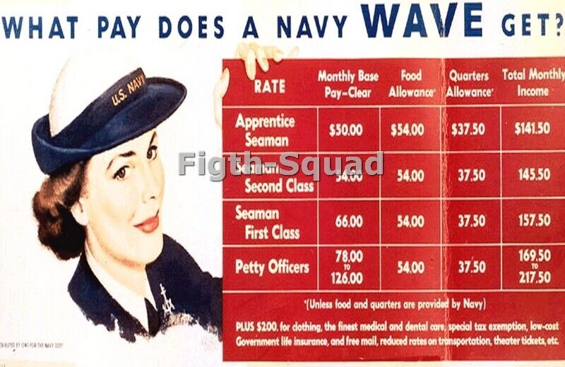 WW2 Picture Photo 1942 US Navy recruitment for WAVES program 6x4in 7258