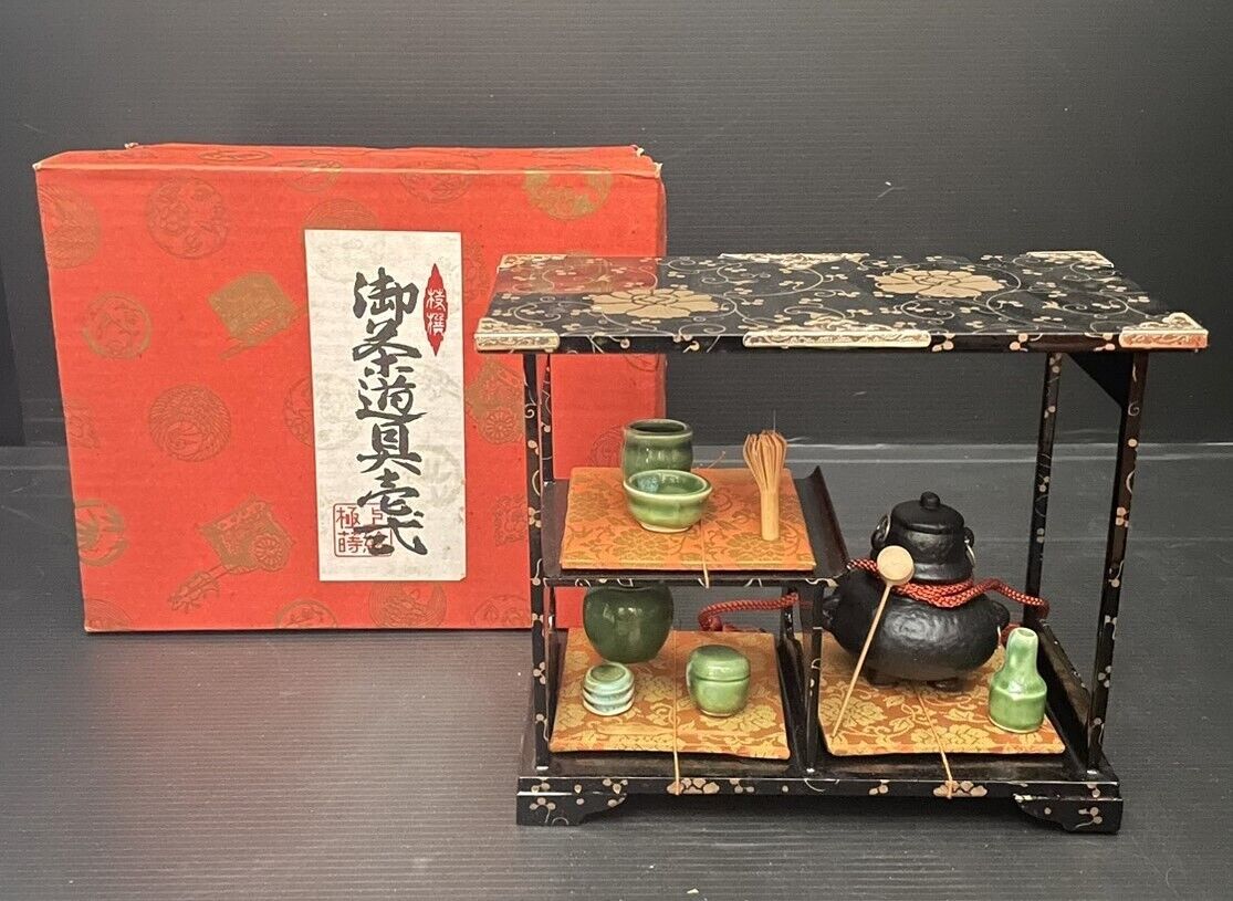 Vintage Japanese Hina doll Hinamatsuri Miniature Tea utensils Doll house