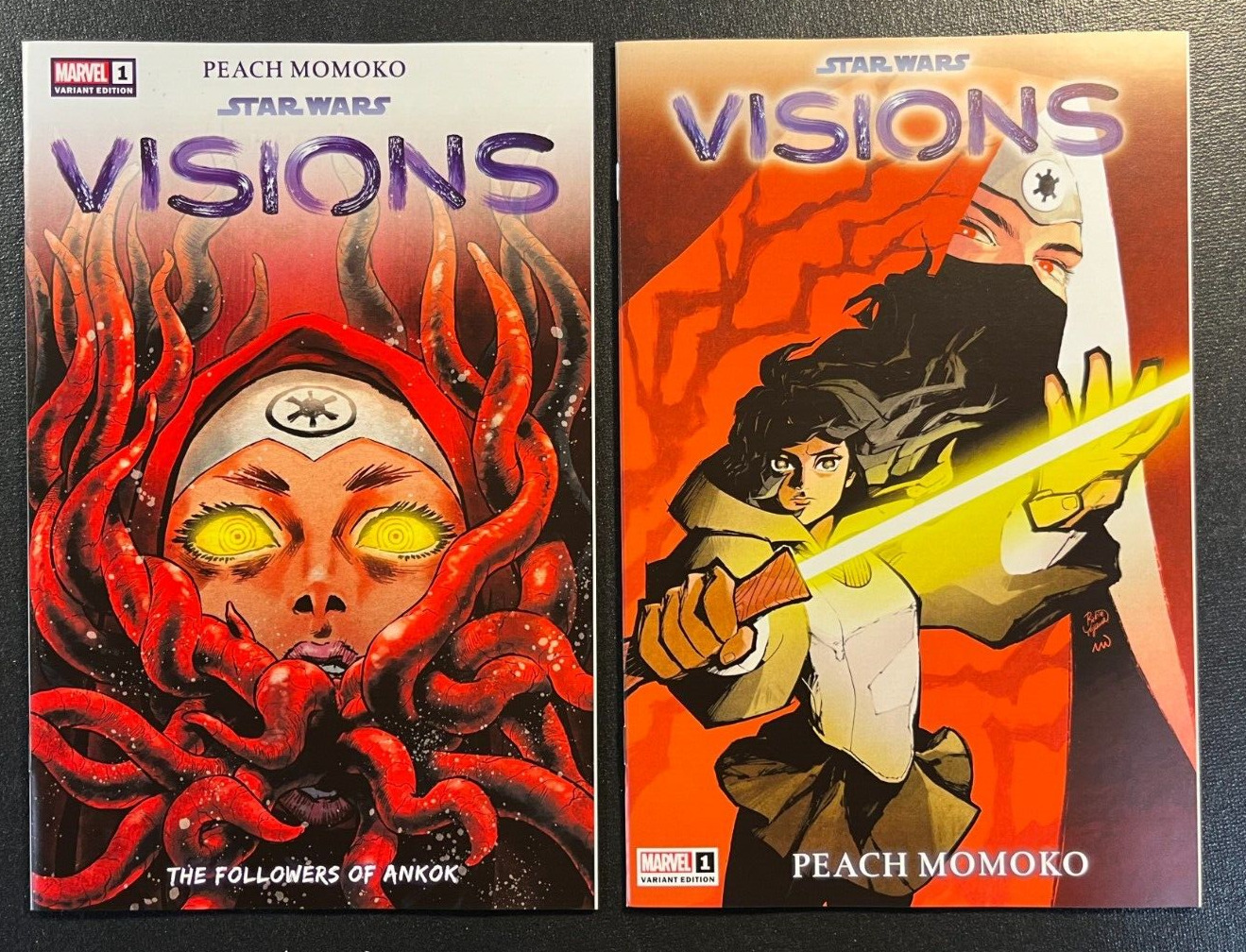 Star Wars Visions 1 Peach Momoko VARIANT SET Superlog Rickie Yagawa Sith Lord