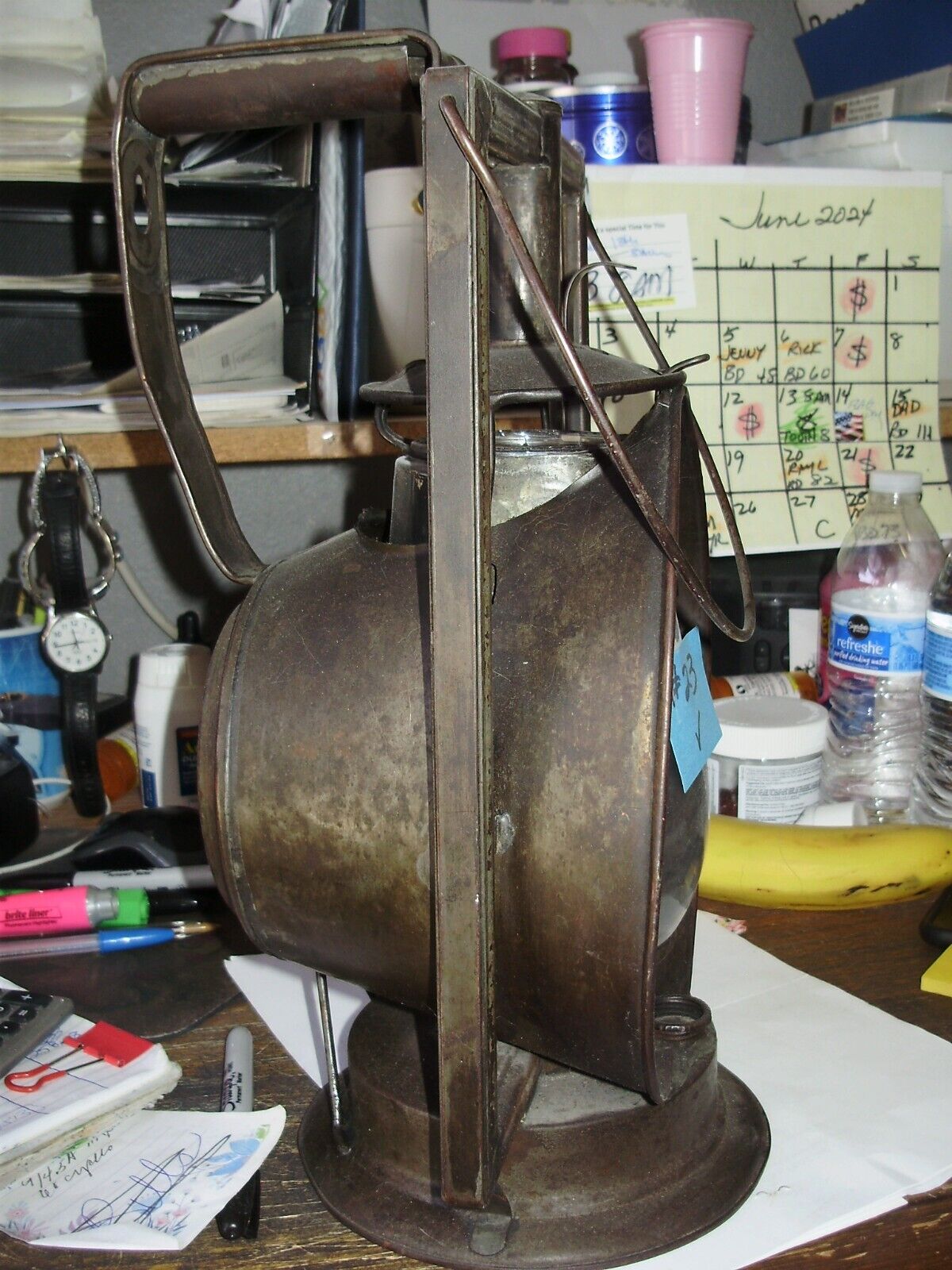 EARLY (1899-1918) PATENT MARKED DIETZ ACME INSPECTOR  LANTERN.