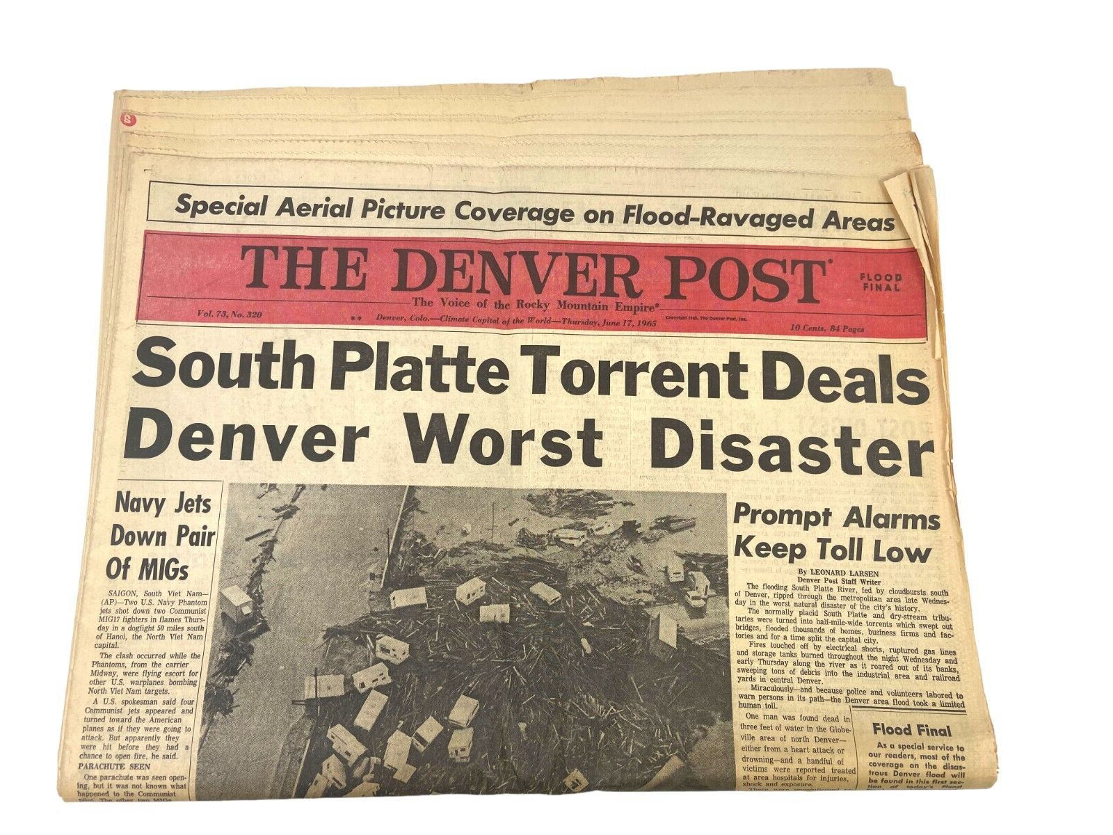 South Platte Worst Disaster - The Denver Post Newspaper June 17, 1965.  AWESOME