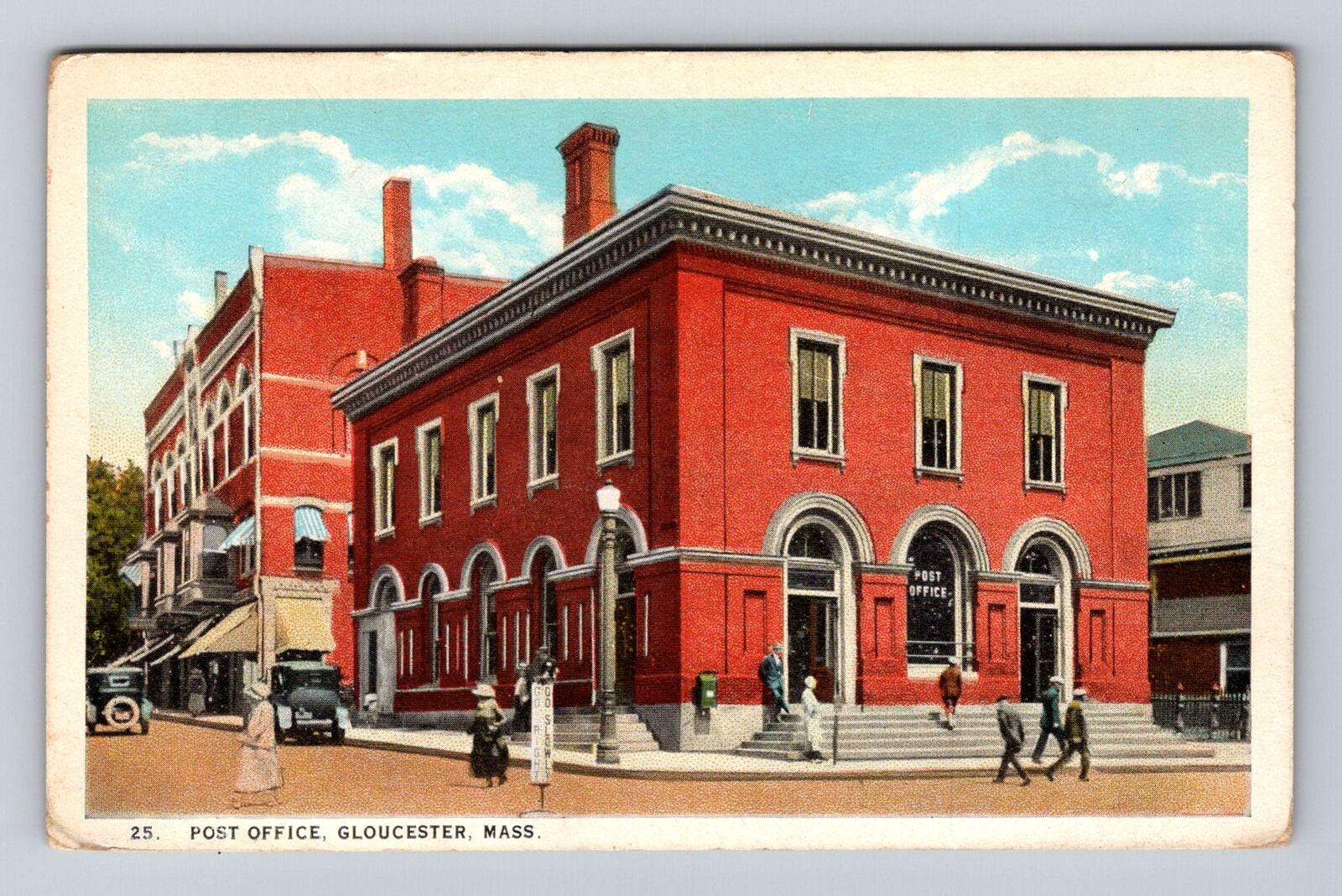 Gloucester MA-Massachusetts, Post Office, Antique, Vintage Souvenir Postcard