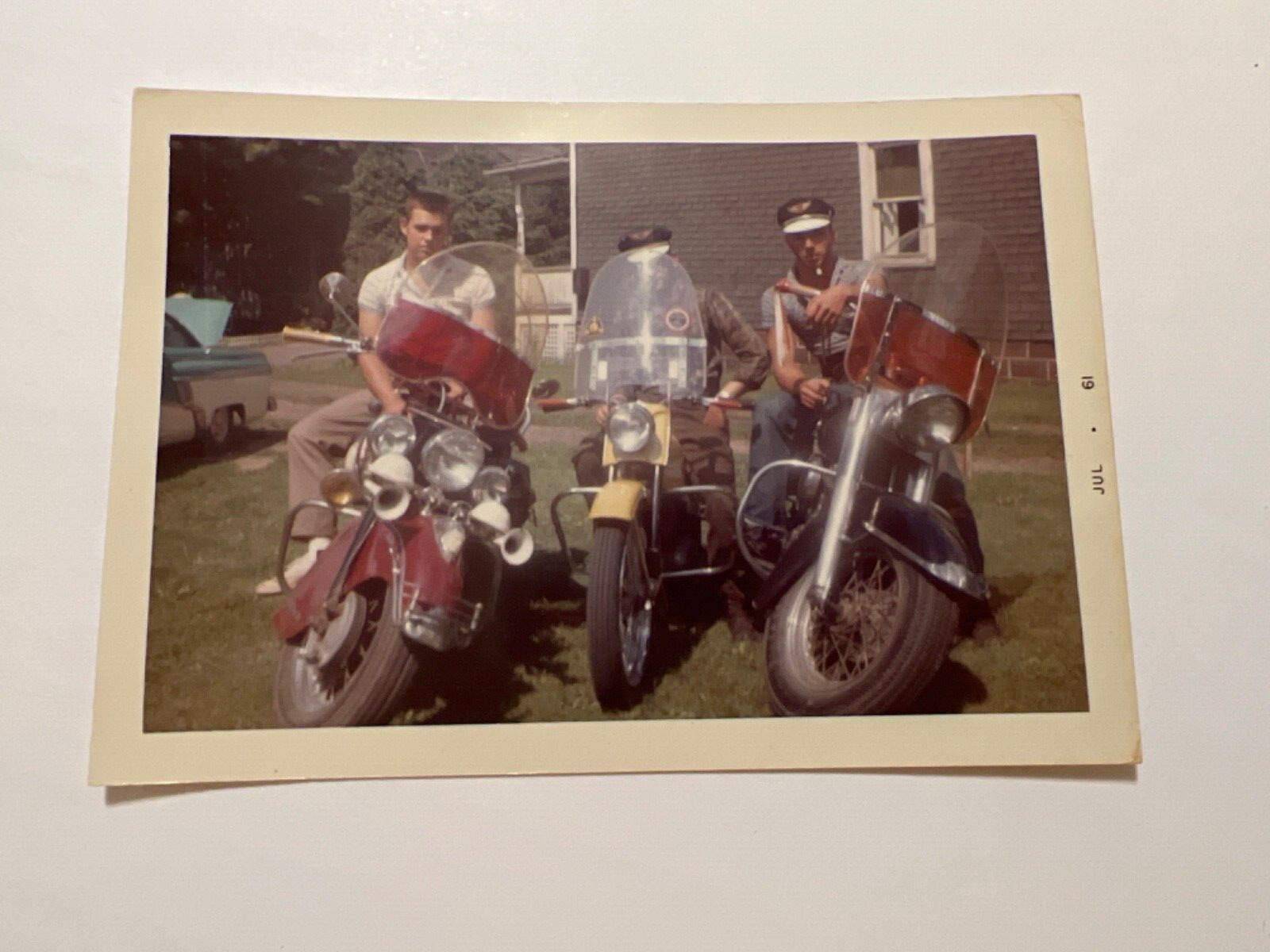 VTG B/W Snapshot Handsome Men 1961 Motorcycles