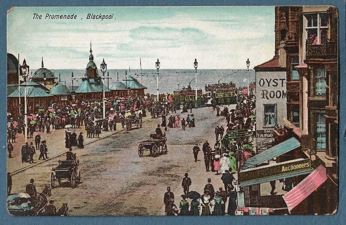 598     c1910 Postcard The Promenade Blackpool Lancashire England UK