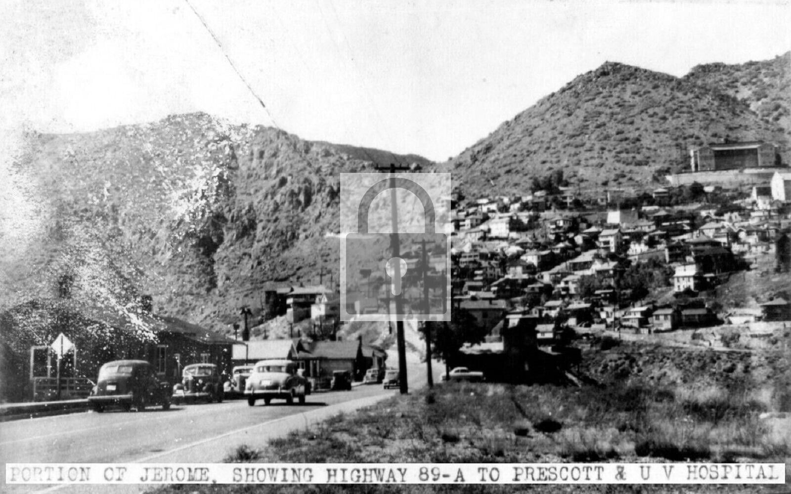 Highway Street View Jerome Arizona AZ Reprint Postcard