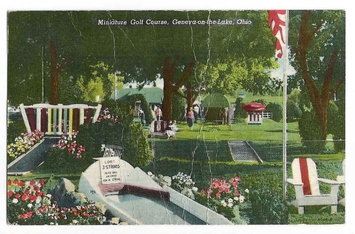 Geneva on the Lake Ohio OH Postcard Miniature Golf