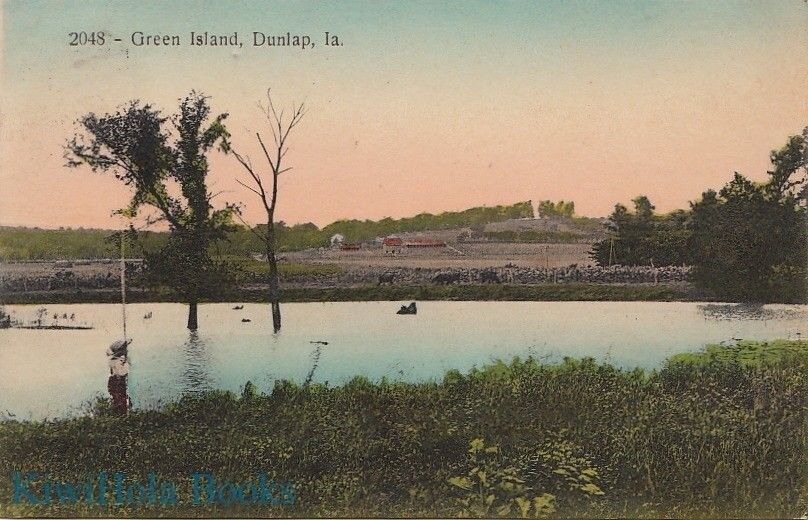  Postcard Green Island Dunlap Iowa IA 