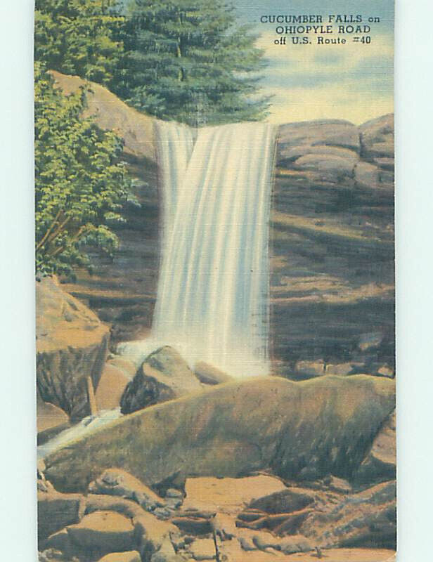 Pre-Chrome WATER Cucumber Falls by Pittsburgh & Altoona & Youngstown PA AG4043