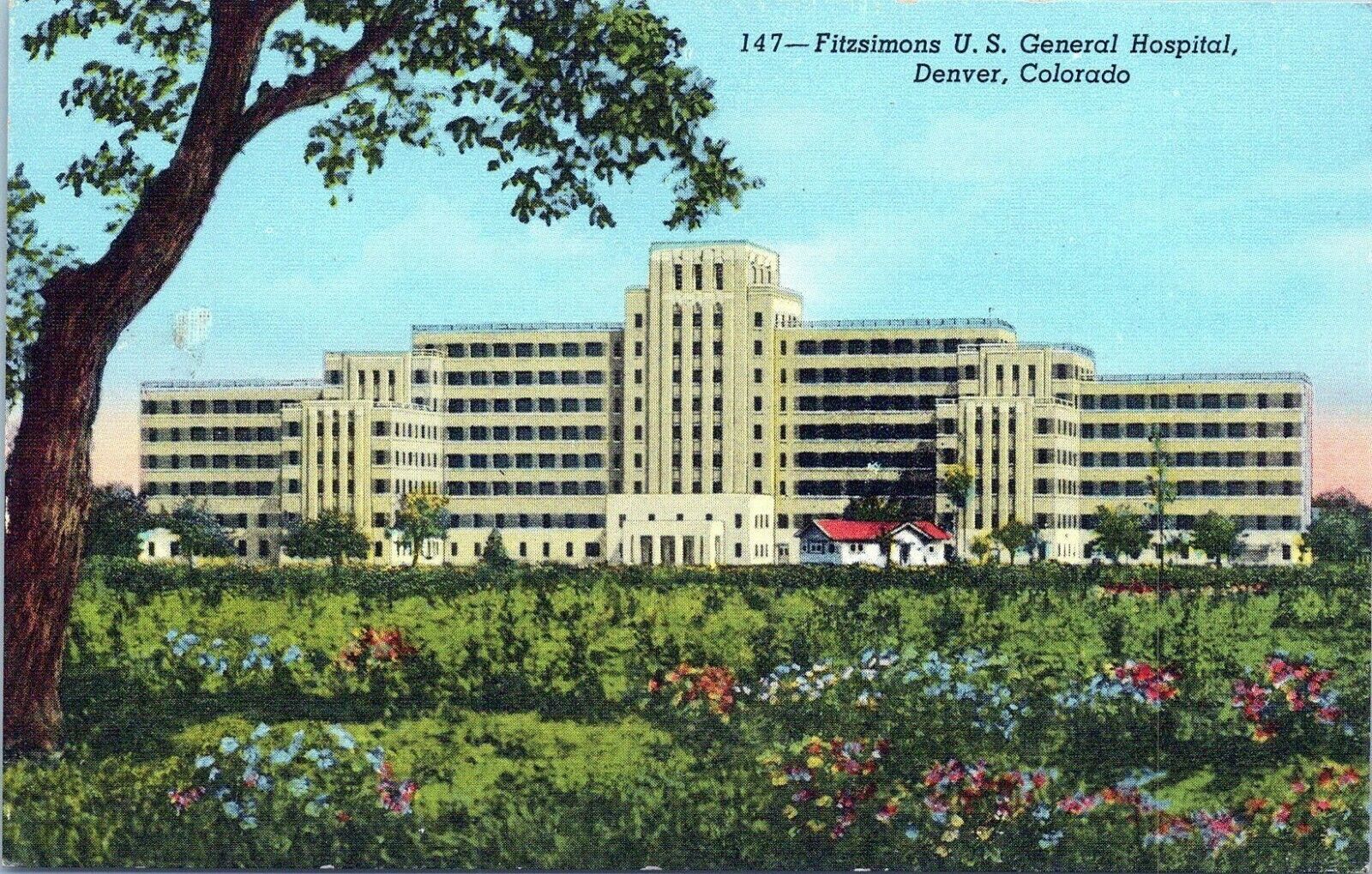 147- Fitzsimons U.S  General Hospital Postcard Unposted