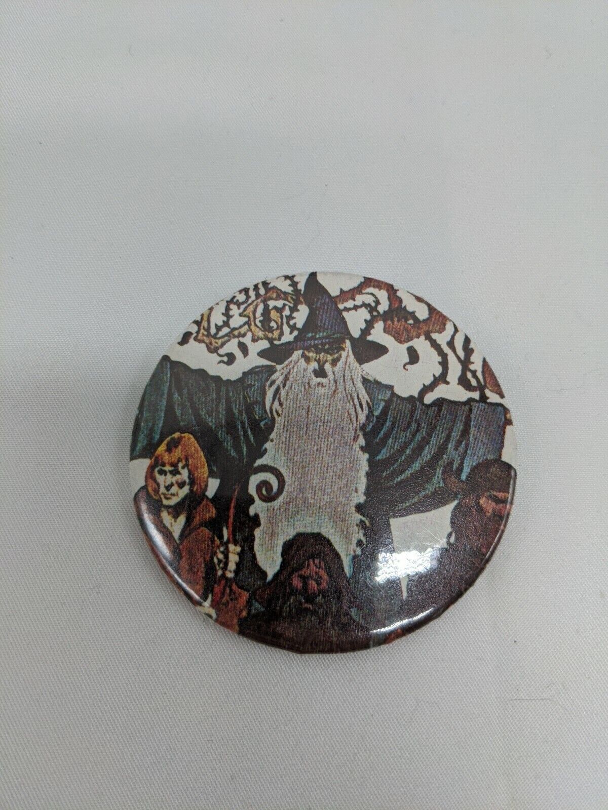 Vintage Wizard And Party Pin Pinback Badge A Minit 2.25\