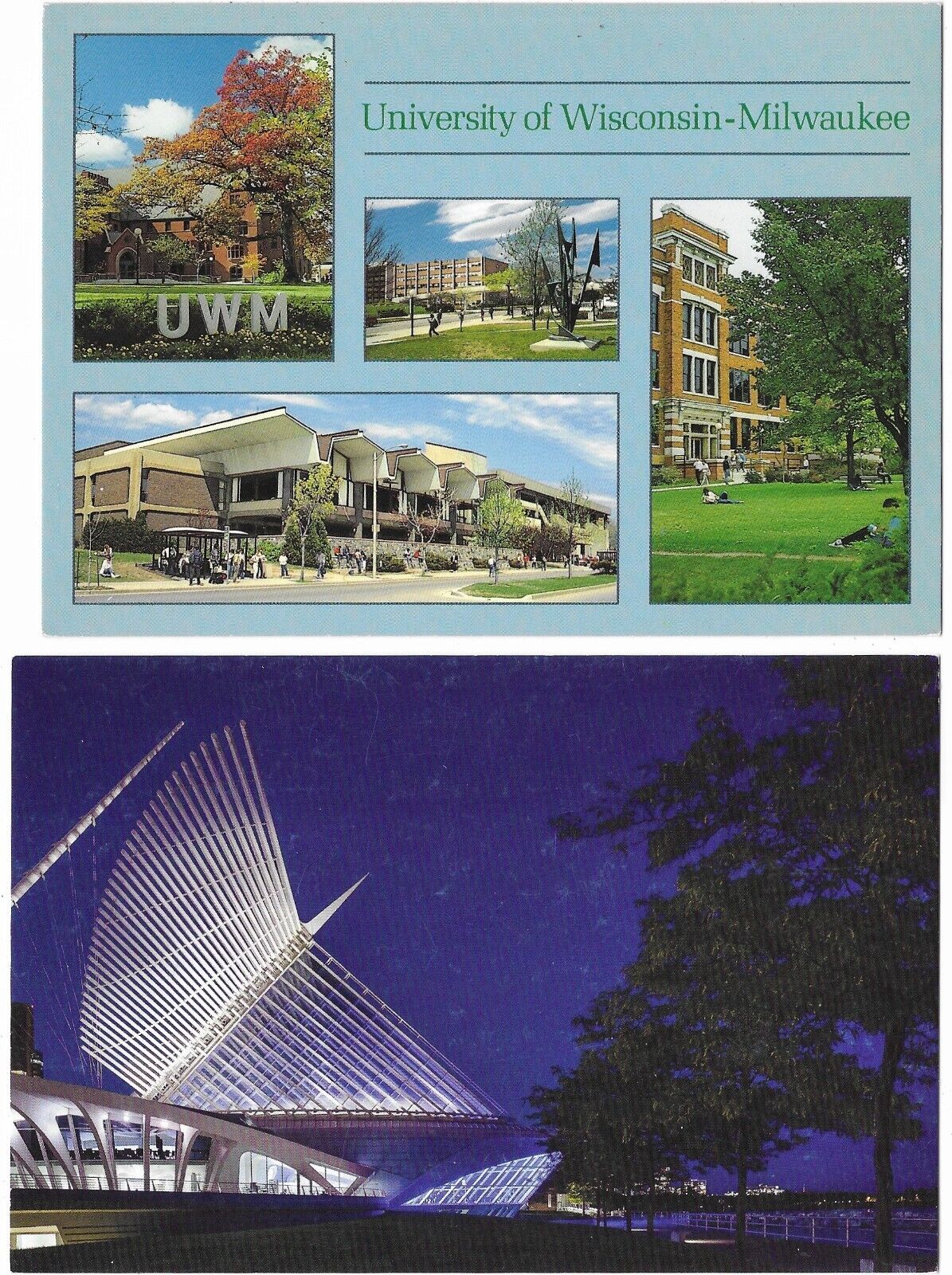 2 Unused Continental Postcards 4 by 6 Milwaukee Wisconsin