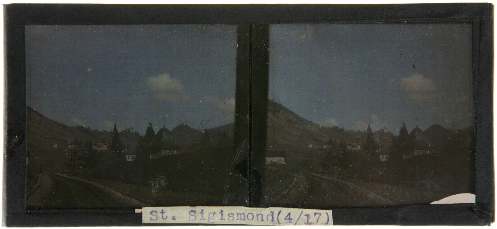 Saint Sigismund.Haute-Savoie.(74)Autochrome stereo.Stereoscopic view.6x13cm.