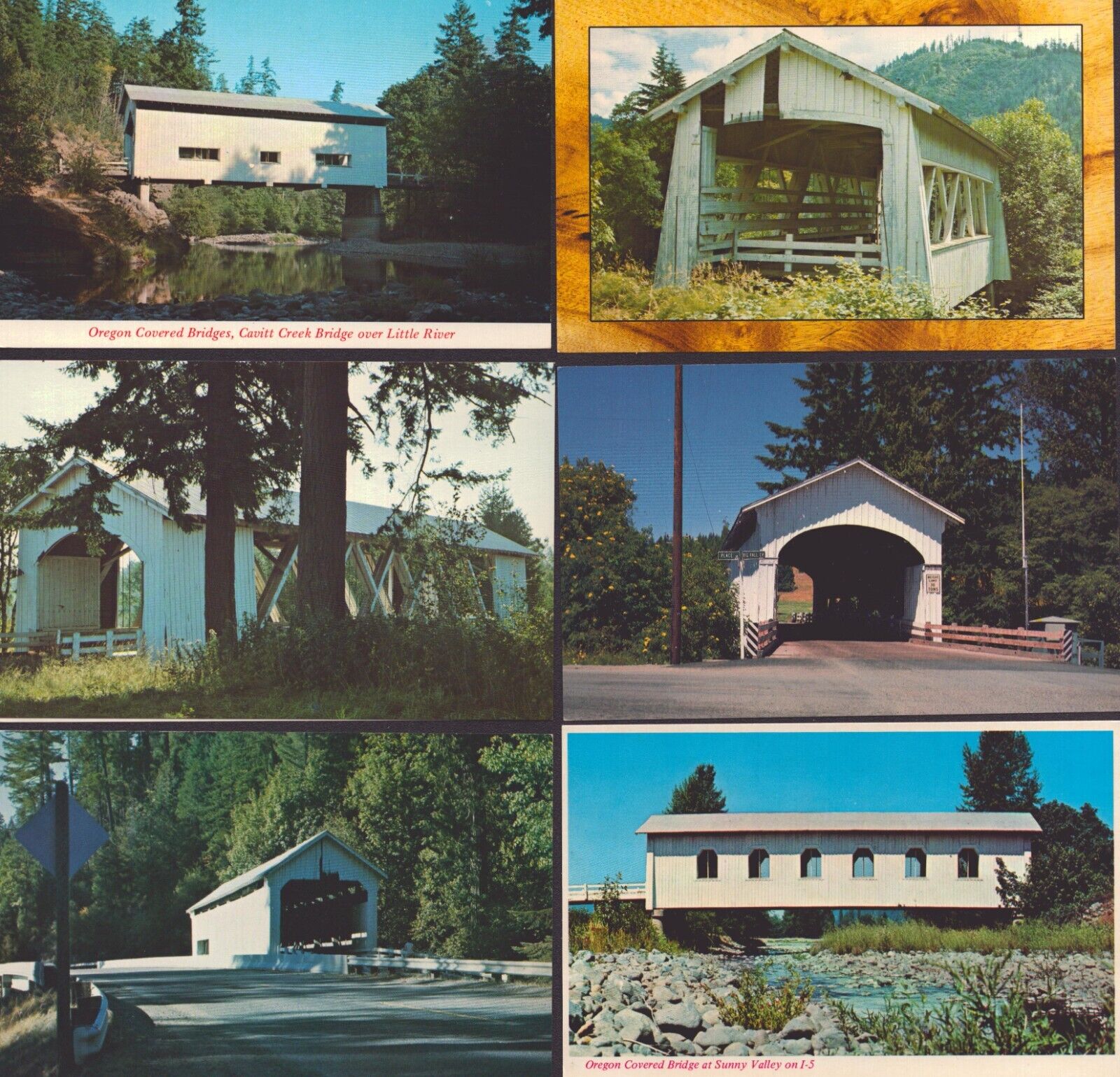 Oregon OR Covered Bridge Postcards Lot of 48 Unposted