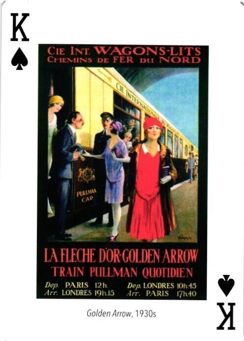 Golden Arrow 1930\'s Glory Days of Rail Playing Card