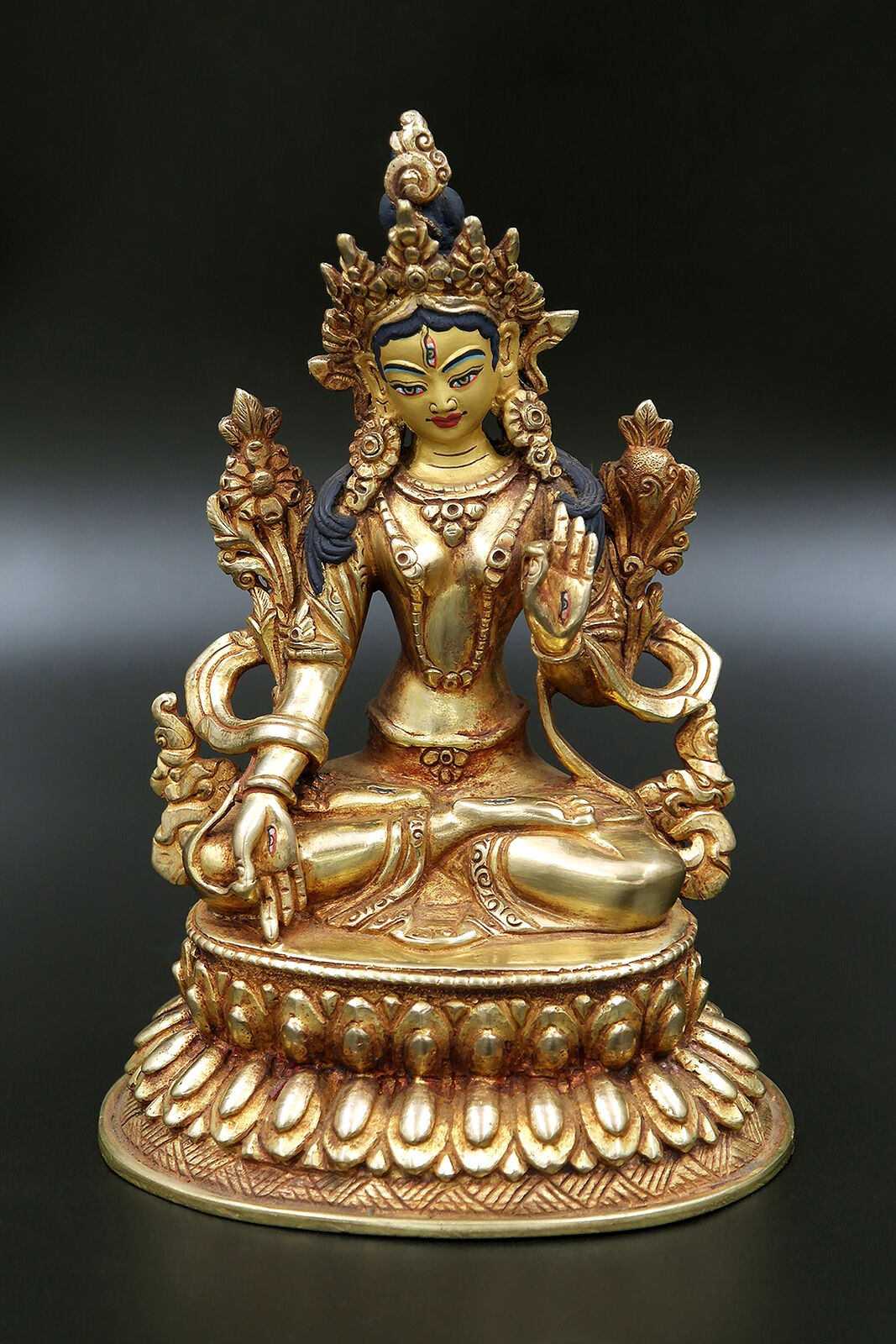 Gold Painted White Tara statue 6\