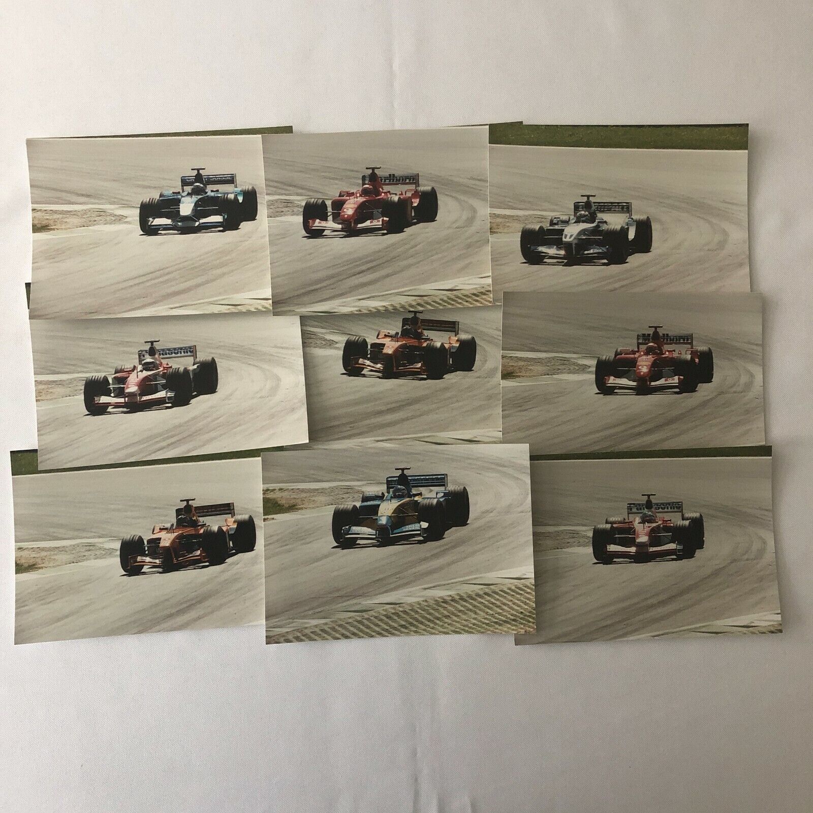2002 Austrian Grand Prix F1 Racing Car Photo Print Lot of 9 - Ferrari + 