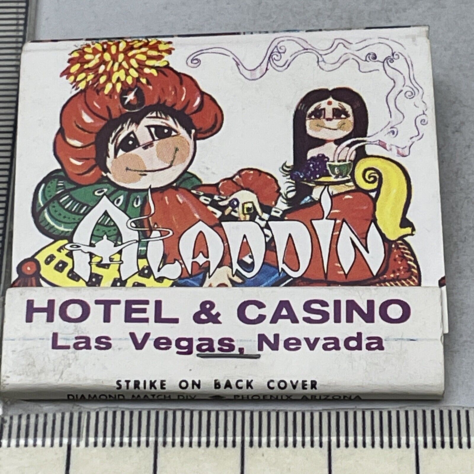 Vintage Matchbook   Aladdin Hotel & Casino  Las Vegas, Nevada   gmg  Unstruck