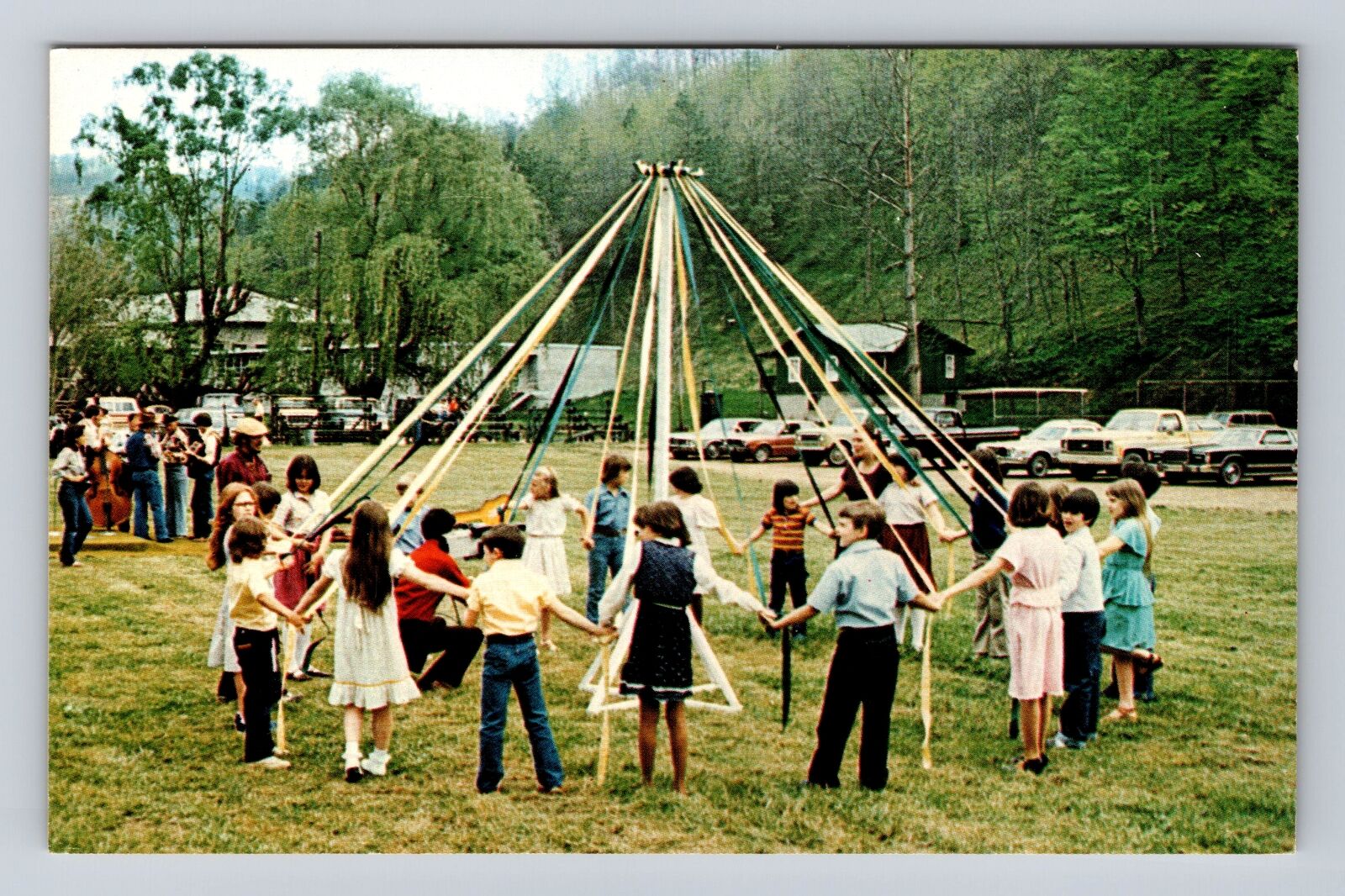 Hindman KY-Kentucky, May Pole Dance, Hindman Settlement School Vintage Postcard
