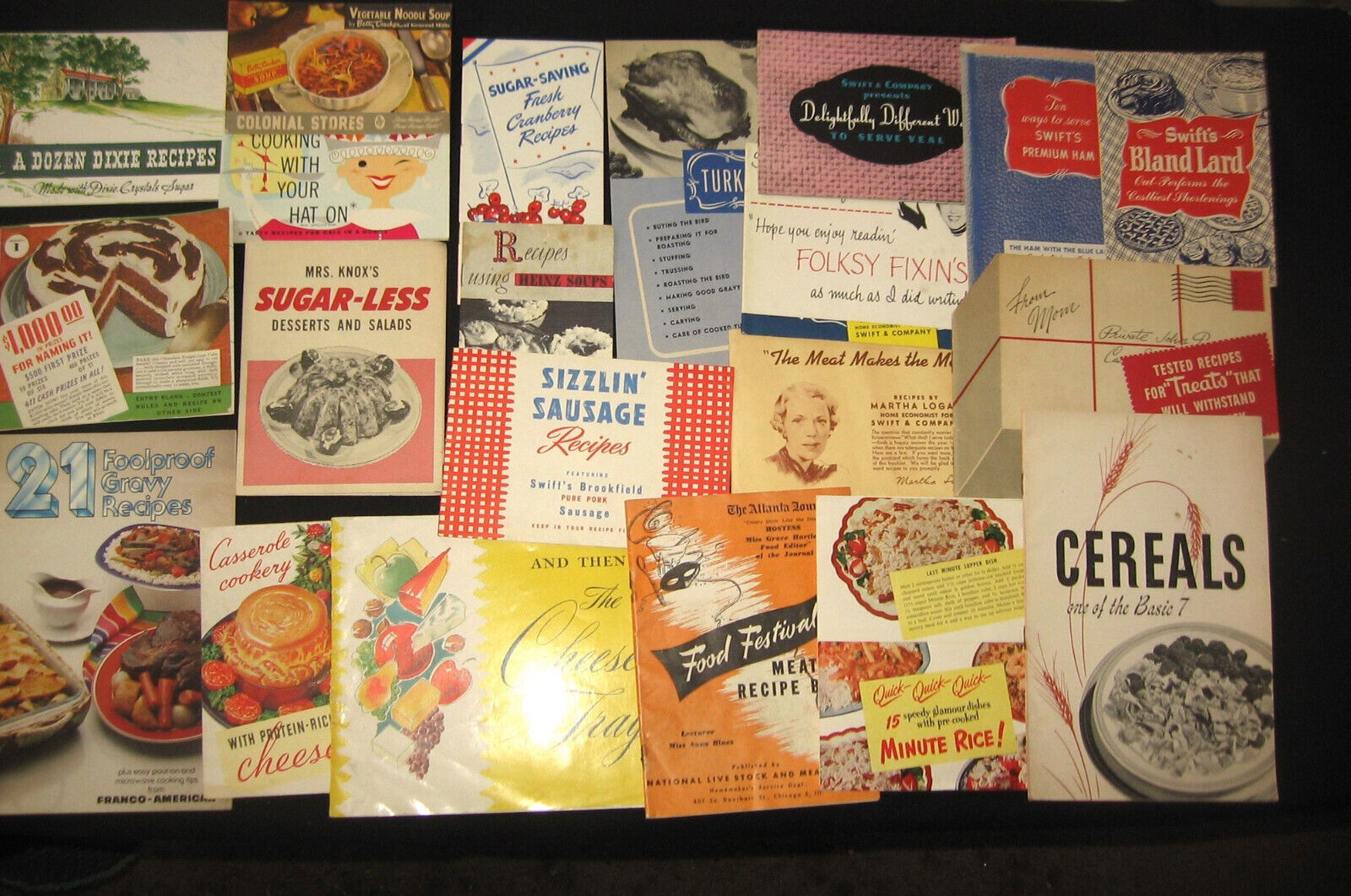 Lot of 20 Vintage Recipe Booklets Pamphlets Advertising Leaflets