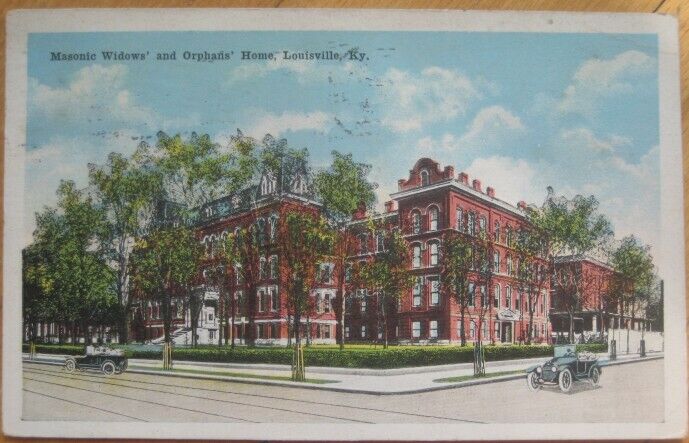 Louisville, KY 1922 Postcard: Masonic Widow & Orphan Home/Orphanage - Kentucky