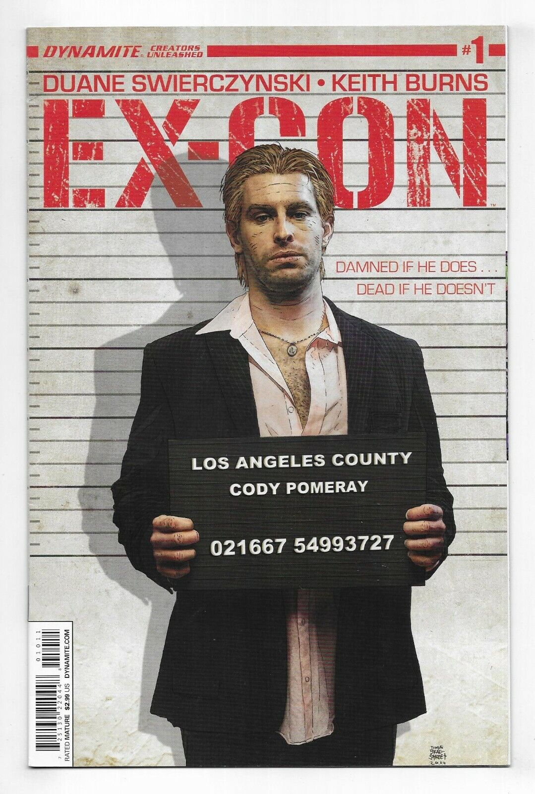 EX-CON #1 DYNAMITE MATURE COMIC BOOK 1st print - Crime Suspense 2014 newsstand