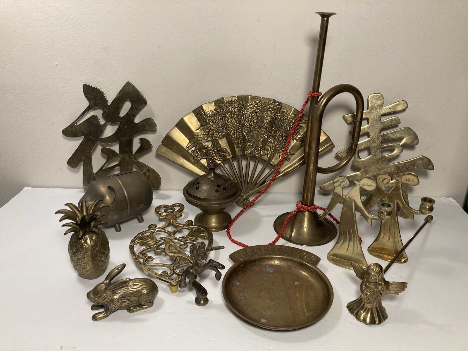 Vintage Mixed Brass Lot 14 Pc.