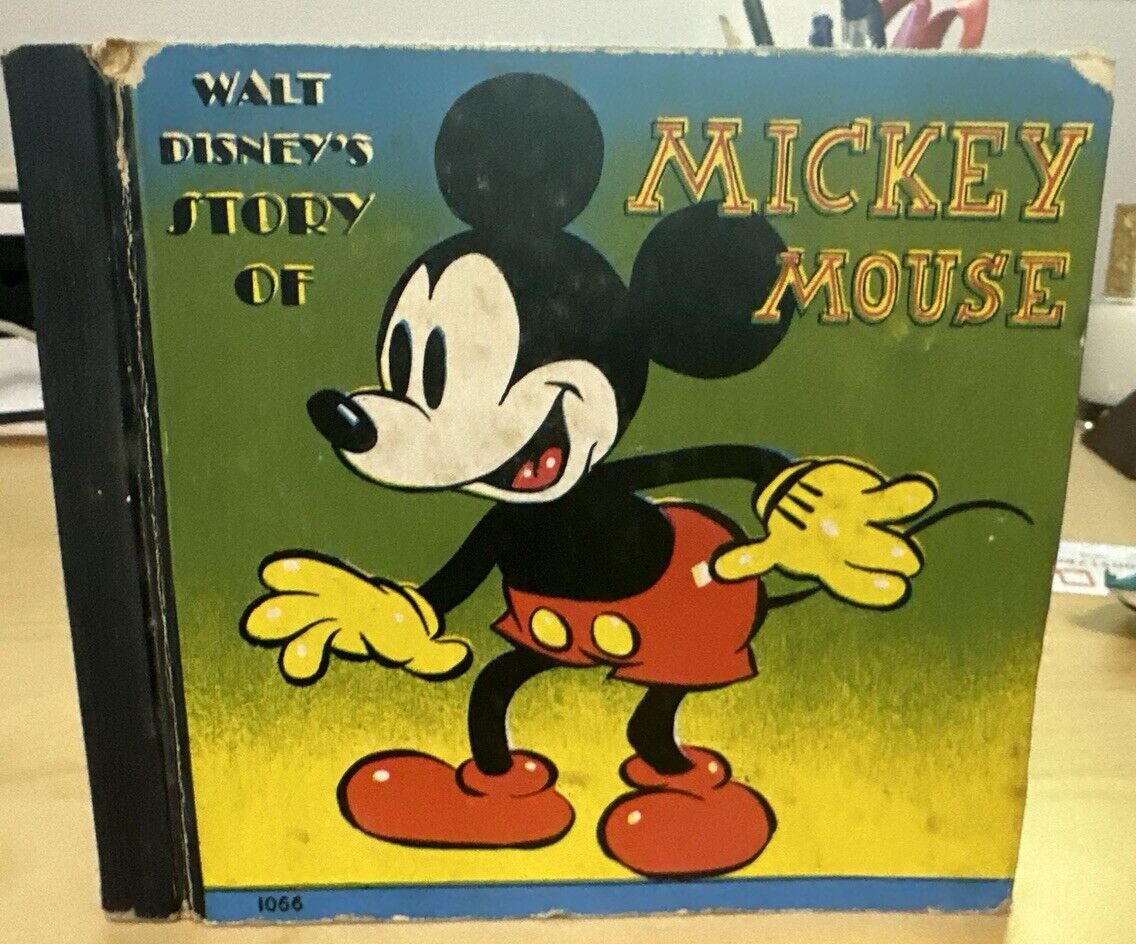 1938 Walt Disney’s Story Of Mickey Mouse Book By Whitman Publishing