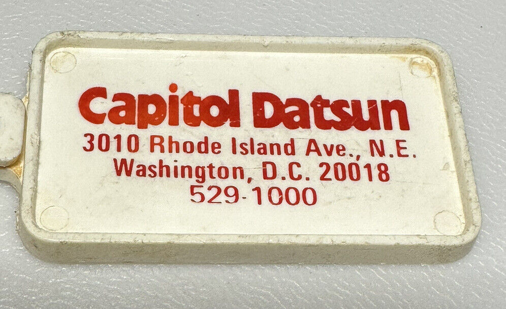 Vintage Washington DC Capitol Datsun Dealership Auto Car Dealer Motors Keychain