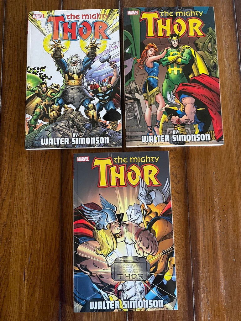 THE MIGHTY THOR BY WALTER SIMONSON VOLUMES 1,2,3 MARVEL TPB