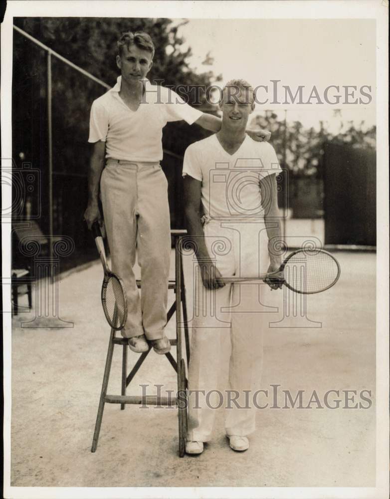 1933 Press Photo Tennis pros Bryan \