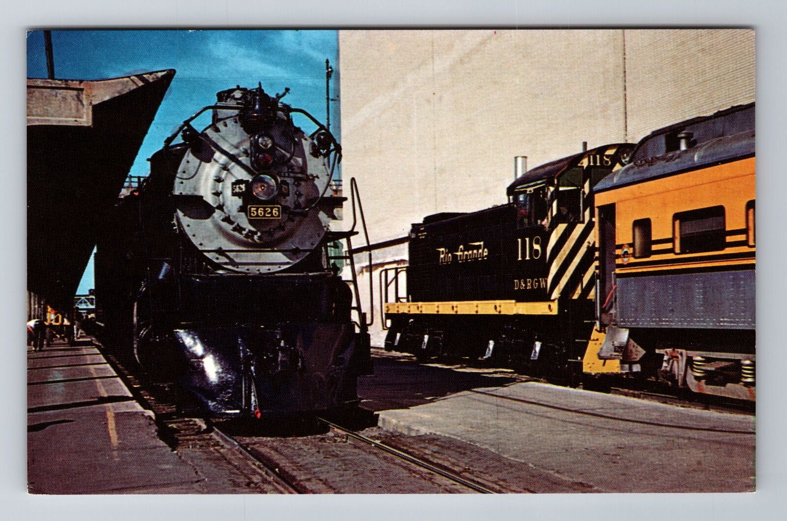 Denver CO-Colorado, Burlington 5626, Rio Grandes Alco Switcher, Vintage Postcard